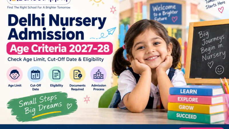 Delhi Nursery Admission Age Criteria 2027–28: Check Age Limit, Cut-Off Date & Eligibility