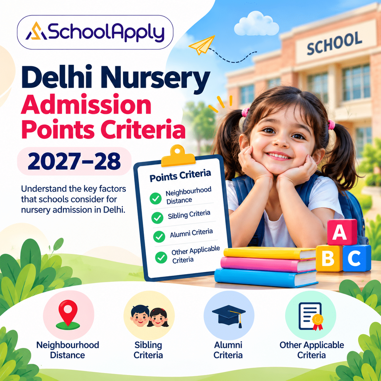Delhi Nursery Admission Points Criteria 2027–28