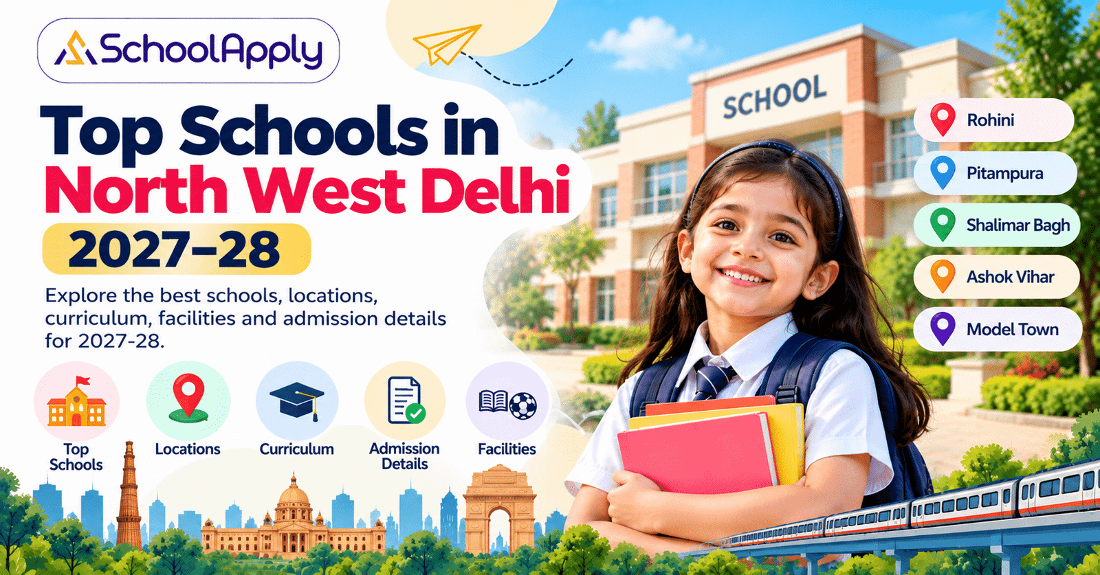 Top Schools in North West Delhi 2027-28: 20+ Schools, Locations & Admission Guide