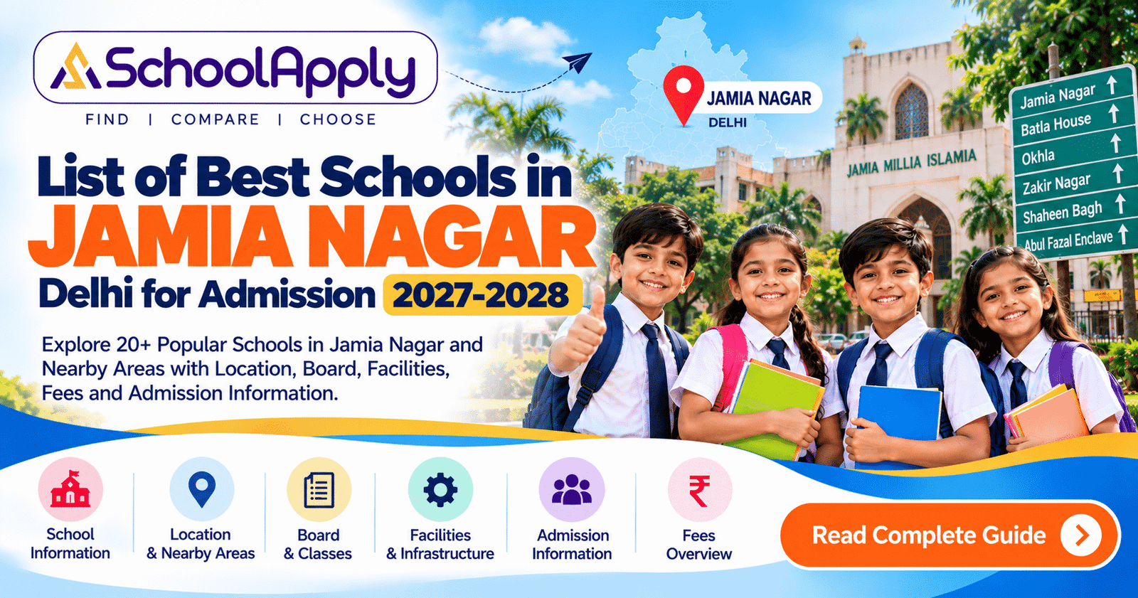 List of Best Schools in Jamia Nagar, Delhi for Admission 2027–2028