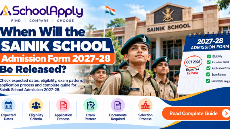 When Will the Sainik School Admission Form 2027–28 Be Released? Expected Dates, Eligibility, Exam and Application Process